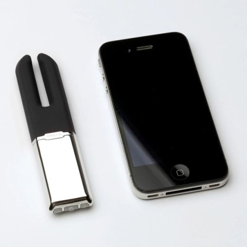 Crave Duet Black - dwugłowicowy stymulator wibracyjny USB, 11,6 cm