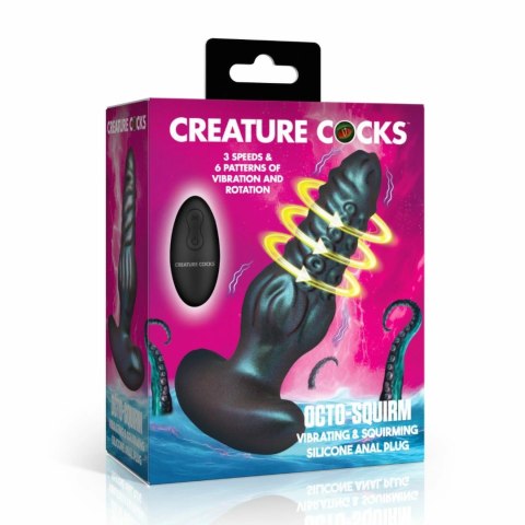 Creature Cocks Octo-Squirm wibrujący korek analny 12,4 cm z pilotem