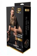 GP PREMIUM Hog Tie Set Black - zestaw do wiązania z ekoskory, złote detale