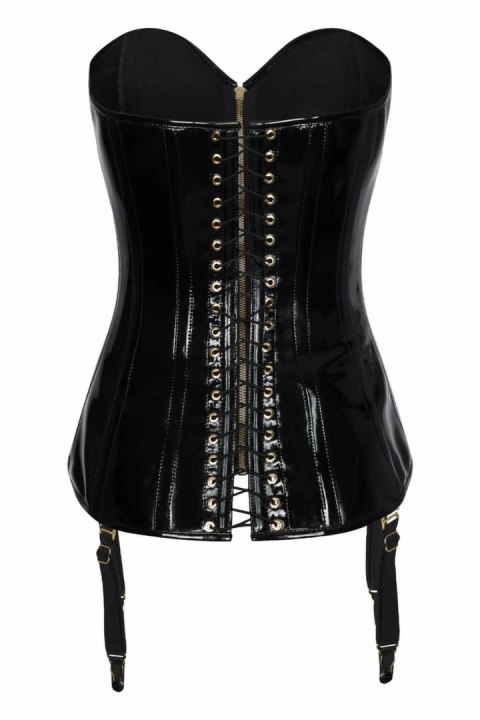 GUILTY PLEASURE Black Amber Corset czarny XXL, Datex, odpinane ramiączka