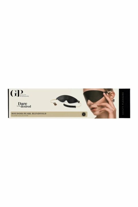 GUILTY PLEASURE Boudoir Pearl Blindfold - maska z perłowym akcentem, regulowana