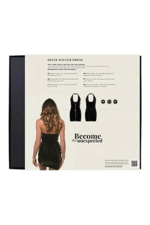 GUILTY PLEASURE Helix Halter Dress czarna sukienka Datex XXL