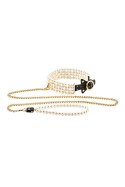 GUILTY PLEASURE Luminous Pearl Leash & Collar - perłowy zestaw z obrożą