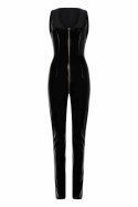 GUILTY PLEASURE Lusty Lines Catsuit czarny XXL z zamkiem Datex
