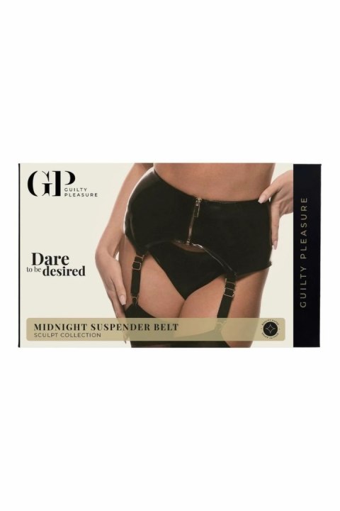 GUILTY PLEASURE Midnight Suspender Belt czarny S z zamkiem Datex