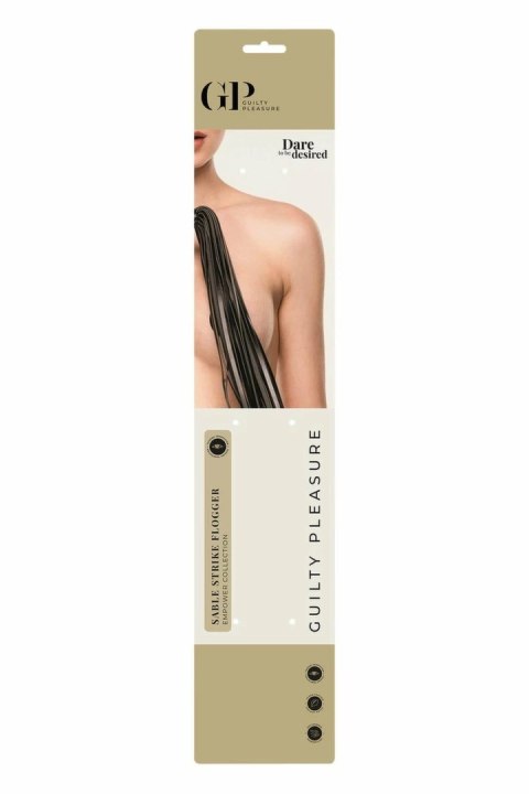 GUILTY PLEASURE Sable Strike Flogger elegancki bat z eko-skory