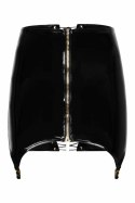 GUILTY PLEASURE Shadow Shine Skirt Black S wysoki stan, złote detale