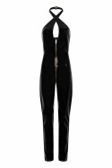 GUILTY PLEASURE Soft Blaze Catsuit Black S - Datex, złoty zamek