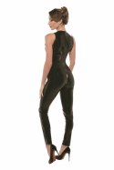 Guilty Pleasure Lusty Lines Catsuit Black XL - Datex, złoty zamek, bez rękawow