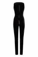 Guilty Pleasure Lusty Lines Catsuit Black XL - Datex, złoty zamek, bez rękawow