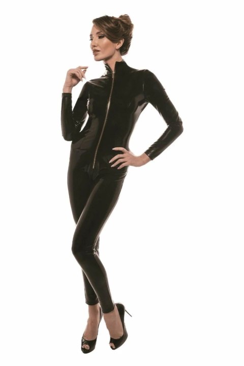 Guilty Pleasure Total Eclipse Catsuit Black M - kombinezon Datex z zamkiem