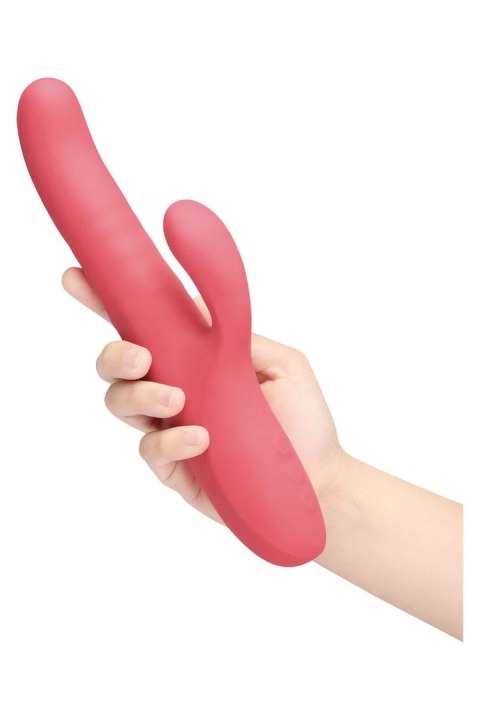 Le Wand Thrust Thrusting Rabbit Vibrator - podwojna stymulacja, IPX7, rożowy