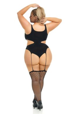 SIN N CHILL Bodystocking z maską czarny QS - elastyczna siateczka
