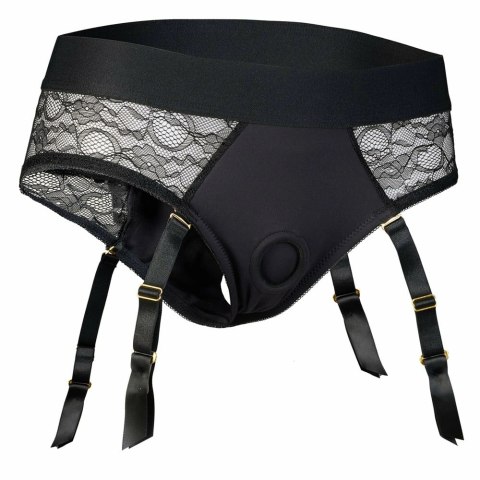 BOLD. REVA Strap-On Garter Brief XXL z silikonowym elementem 15,5 cm
