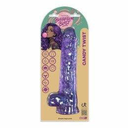 Bubblegum Blast Candy Twist Purple Classic Jelly 24 cm - elastyczny model z przyssawką