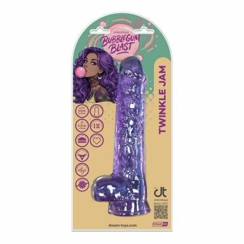 Bubblegum Blast Twinkle Jam Purple Classic Jelly 22 cm - elastyczny model TPE