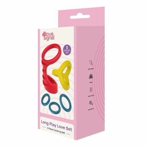 Dreamtoys LOVE SIGNAL LONG PLAY LOVE SET silikonowy zestaw pierścieni IPX8