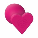 Dreamtoys Love Signal Heart Plug Small silikonowy, wodoodporny, rożowy