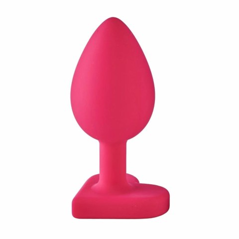 Dreamtoys Love Signal Heart Plug Small silikonowy, wodoodporny, rożowy