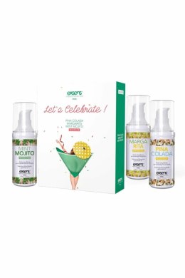 EXSENS Gift Set Let's Celebrate! Zestaw 3 żeli rozgrzewających 3x30ml