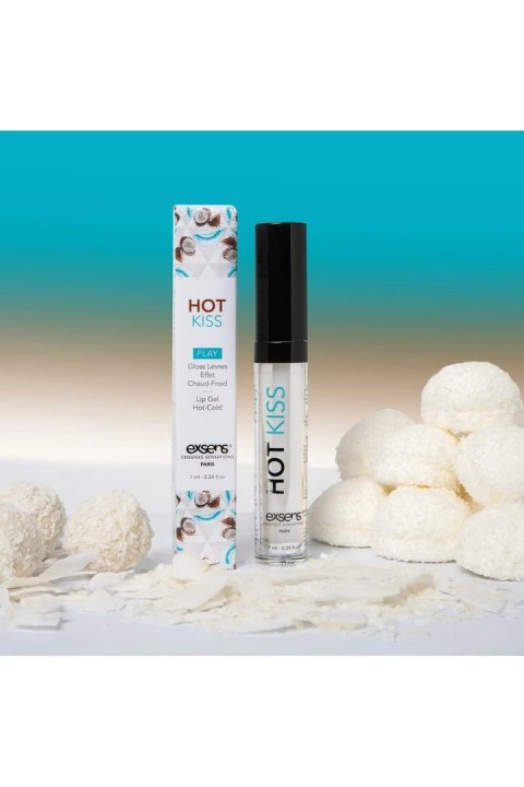 EXSENS HOT KISS Lip Gloss Coconut 7,4 ml - rozgrzewający błyszczyk do ust