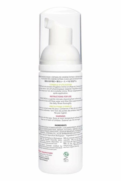 EXSENS ORGANIC CLEANER INTIME FRESH 150ml pianka do higieny rożana