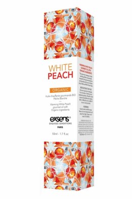 EXSENS Warming Massage Oil White Peach Organic 50ml - rozgrzewający olejek brzoskwiniowy BIO