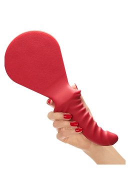 FUN FACTORY BUCK DICH RED - Paddle silikonowy z anatomicznym uchwytem 31,5 cm