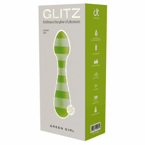GLITZ Green Girl Travel Wand Massager kompaktowy masażer zielony