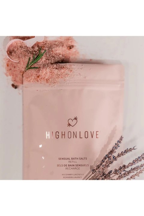 HIGH ON LOVE Refill do Soli Kąpielowej 500g z olejem konopnym i rożą