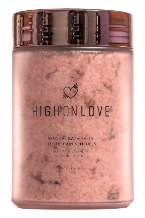 HIGH ON LOVE Sensual Bath Salts 500g z olejem konopnym i rożą