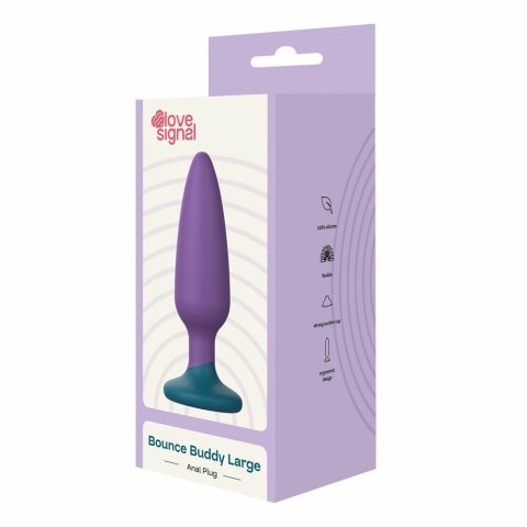 LOVE SIGNAL Bounce Buddy Large silikonowy korek analny 13 cm czarny