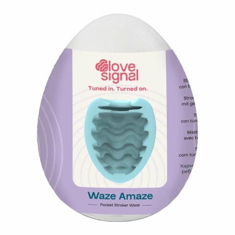 LOVE SIGNAL Waze Amaze kompaktowa maszyna intymna z falistą strukturą TPE