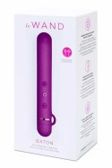 Le Wand Baton Cherry - smukły masażer z silikonową nakładką, USB