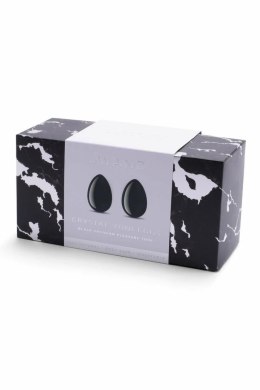 Le Wand Crystal Yoni Eggs Black Obsidian - zestaw do ćwiczeń mięśni dna miednicy