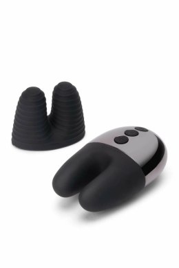 Le Wand Double Vibe Black - podwojny wibrator z etui silikonowym