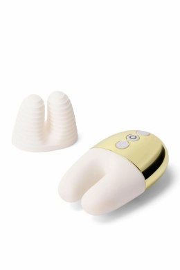 Le Wand Double Vibe White Gold - kompaktowy model z podwojnym silnikiem