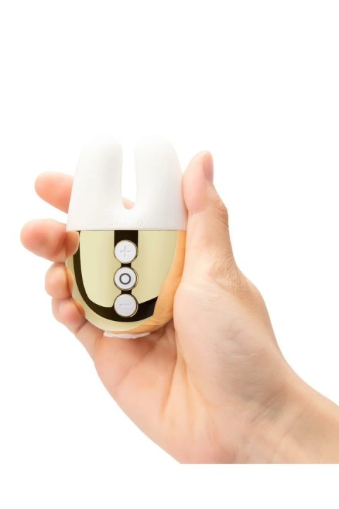 Le Wand Double Vibe White Gold - kompaktowy model z podwojnym silnikiem