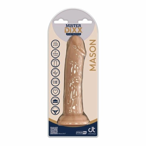 MISTER DIXX Mason 6,7" silikonowy model anatomiczny z przyssawką