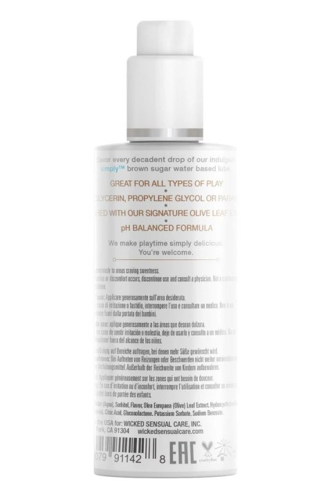 WICKED Simply Lubricant Brown Sugar 70ml - Wegański żel nawilżający