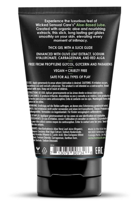 Wicked Aloe Vera Lubrykant na bazie aloesu 120 ml, wegański żel