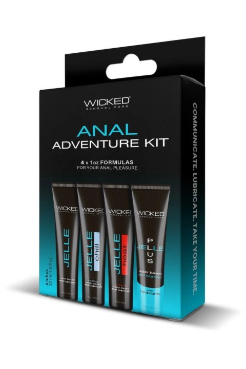 Wicked Anal Adventure Kit zestaw 4 żeli intymnych 4x30 ml travel