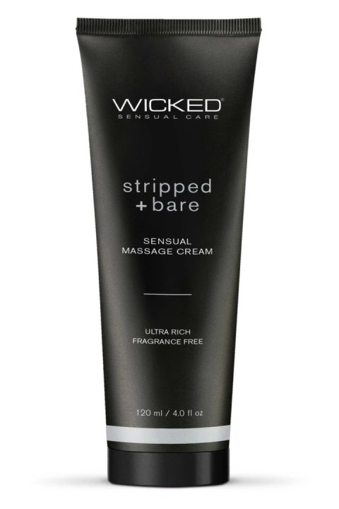 Wicked Sensual Stripped + Bare Krem do Masażu 120ml Bezzapachowy Vegan