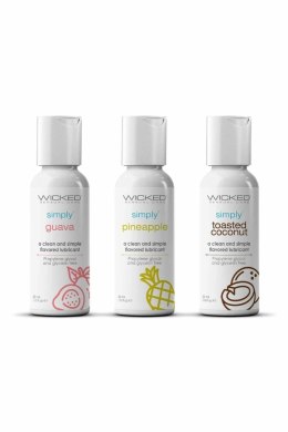 Wicked Simply Tropical Trio Zestaw Lubrykantow Wodnych 3x30ml Smaki