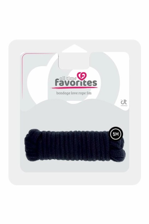 ALL TIME FAVORITES Love Rope 5m czarny - miękki sznur do wiązań