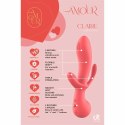 AMOUR Triple Pleasure Vibe Claire silikonowy, 2 silniki, IPX6, 22 cm
