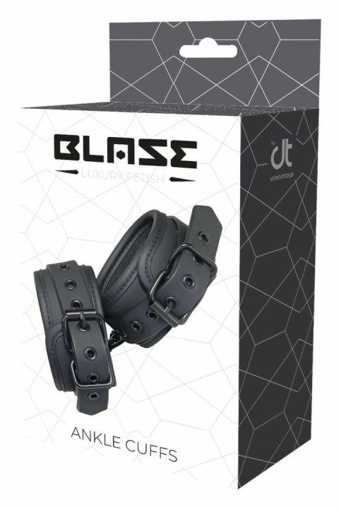 BLAZE Ankle Cuff Black - regulowane kajdanki na kostki, neopren, czarne