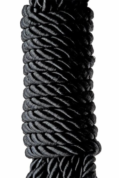 Blaze Deluxe Lina Bondage 5m czarna - miękka lina z metalowymi zakończeniami