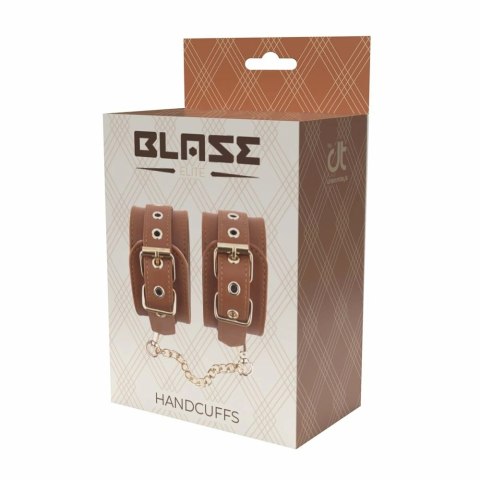 Blaze Elite kajdanki na ręce cognac wegańska skora regulowane