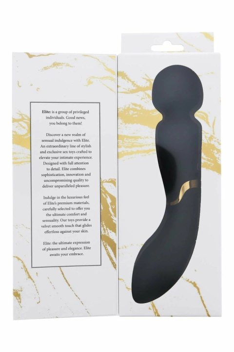 Dream Toys ELITE CELINE czarny masażer z 2 silnikami, wodoodporny
